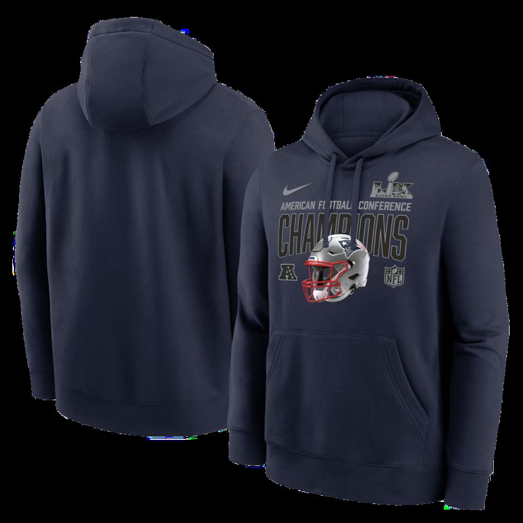 Men 2026 NFL New England Patriots hoodie blue 0022